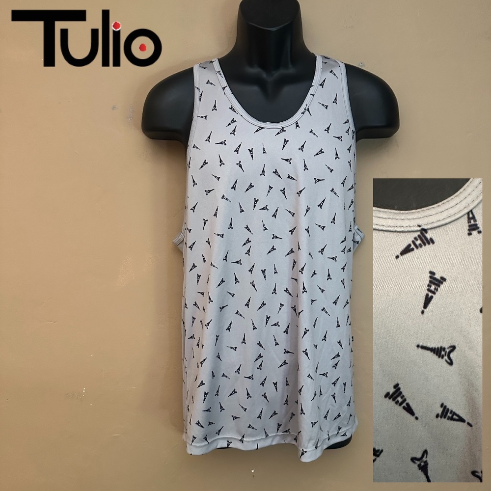 Tulio Eiffel Tower Tank Top Medium Gently worn Made in Brazil 100% polyamide